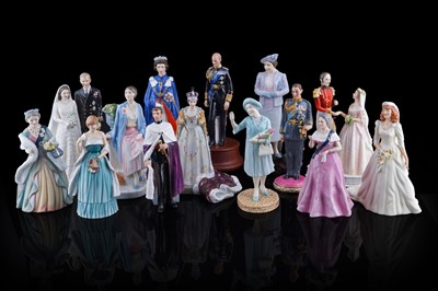 Lot 174 - Thirteen Royal Doulton Royal Family-interest figures