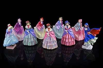 Lot 184 - Nine Royal Doulton figures