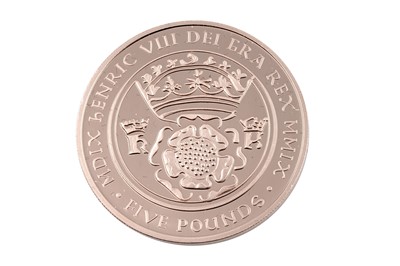 Lot 50 - Westminster Elizabeth II 22ct gold Henry VIII 500th Anniversary ‘Double Rose’ Gold Five-Pound Crown