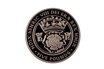 Lot 50 - Westminster Elizabeth II 22ct gold Henry VIII 500th Anniversary ‘Double Rose’ Gold Five-Pound Crown