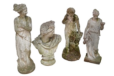 Lot 269 - Four neoclassical composite garden figures