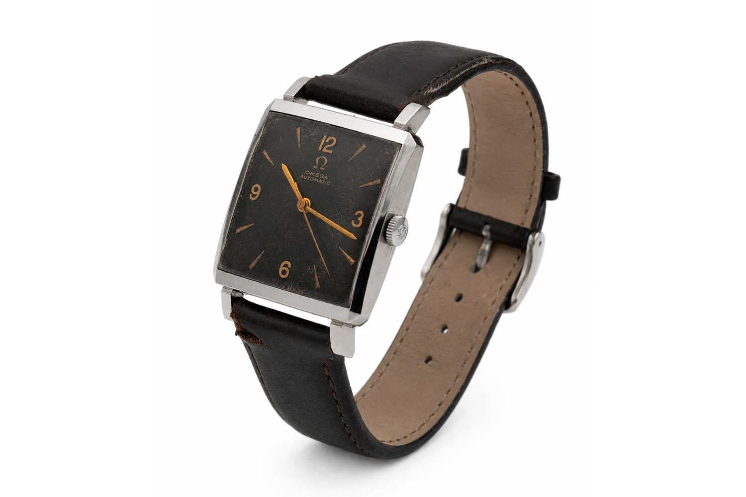 Lot 409 - Omega steel cased automatic wristwatch