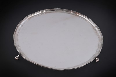 Lot 52 - A George III silver salver of shaped circular outline