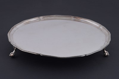 Lot 52 - A George III silver salver of shaped circular outline