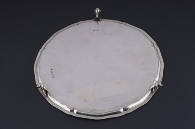 Lot 52 - A George III silver salver of shaped circular outline
