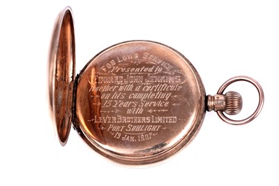 Lot 428 - Lancashire Watch Co Ltd, Prescot: a 9ct yellow gold cased half-hunter pocket watch