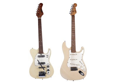 Lot 249 - A Squier Stratocaster; and a Jedson T-style guitar