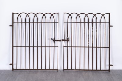 Lot 260 - A pair of cast iron garden gates