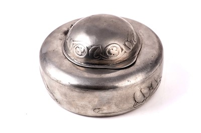 Lot 352 - Archibald Knox for Liberty & Co: a Tudric pewter inkwell