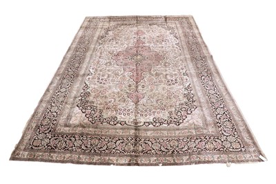 Lot 544 - A hand-knotted all-silk Persian Qum carpet