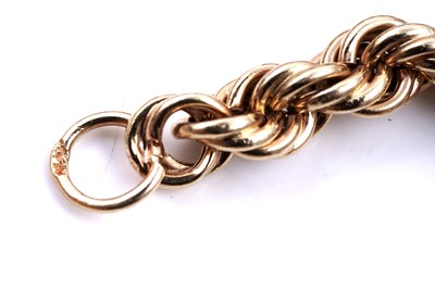 Lot 243 - An 18ct gold rope twist necklace
