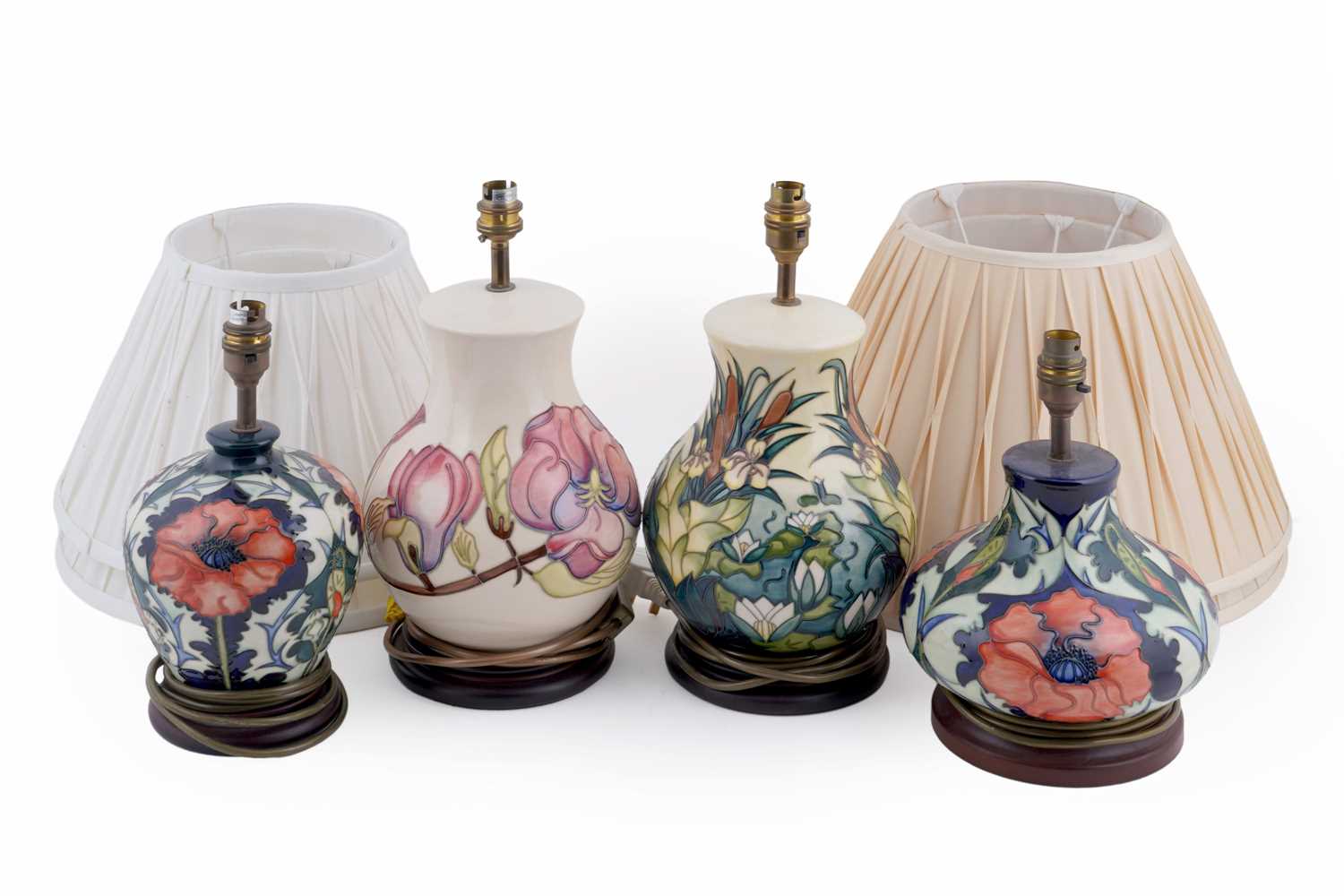Lot 250 - Four Moorcroft lamps