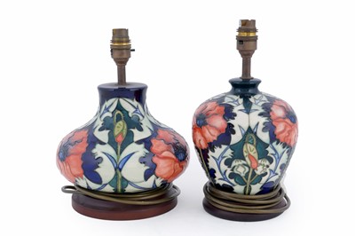 Lot 250 - Four Moorcroft lamps