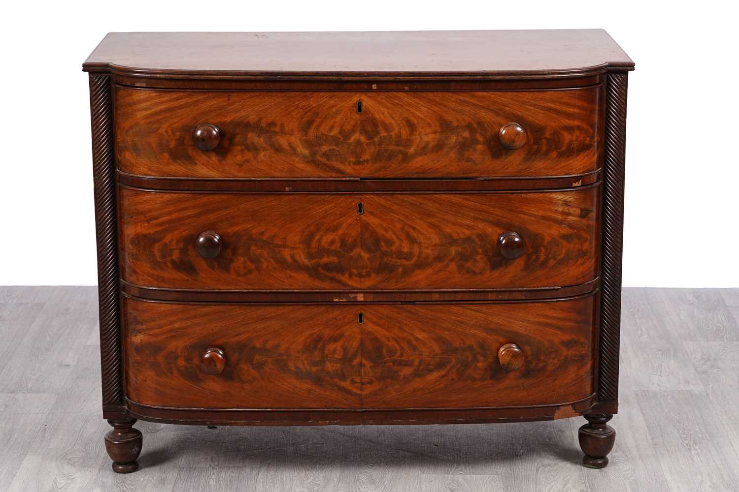 Lot 26 - A 19th Century mahogany bowfront chest of drawers