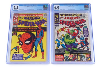 Lot 146 - The Amazing Spider-Man King Size Annual No.'s 2 and 3, CGC slabbed and graded, by Marvel Comics