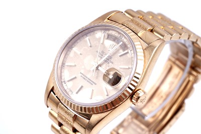 Lot 403 - Rolex Oyster Perpetual Day-Date: an 18ct yellow gold superlative chronometer automatic wristwatch