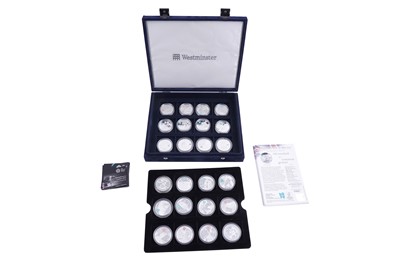 Lot 213 - Twenty-four Royal Mint London 2012 Celebration of Britain Five-Pound Silver Proof Collection