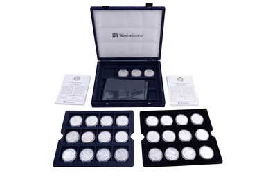 Lot 215 - Twenty-seven Westminster Queen Elizabeth II 80th Birthday silver Proof Commemorative Coins