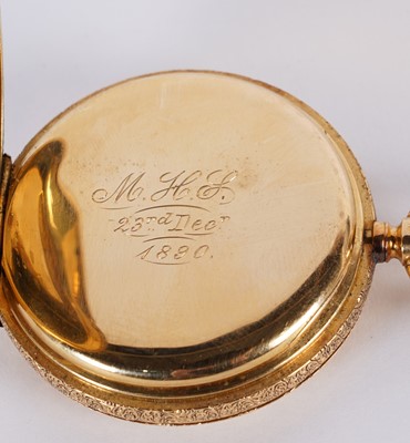 Lot 429 - American Watch Co, Waltham, Massachusetts: The Royal, an 18ct yellow gold cased fob hunter watch
