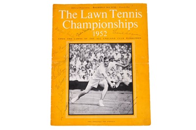 Lot 167 - The Lawn Tennis Championships 1952 official programme, signed