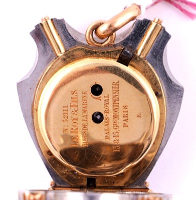 Lot 430 - Le Roy & Fils, Paris: a fine and rare late 19th Century novelty fob watch
