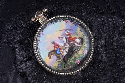 Lot 439 - Bovet Fleurier, a mid-19th Century duplex pocket watch watch, made for the Chinese market