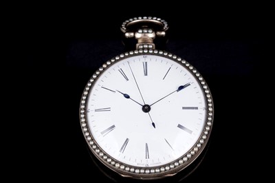 Lot 439 - Bovet Fleurier, a mid-19th Century duplex pocket watch watch, made for the Chinese market