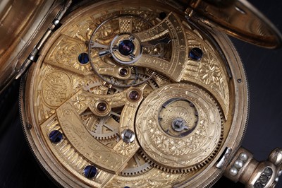 Lot 439 - Bovet Fleurier, a mid-19th Century duplex pocket watch watch, made for the Chinese market