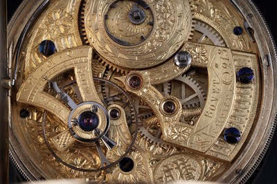 Lot 439 - Bovet Fleurier, a mid-19th Century duplex pocket watch watch, made for the Chinese market