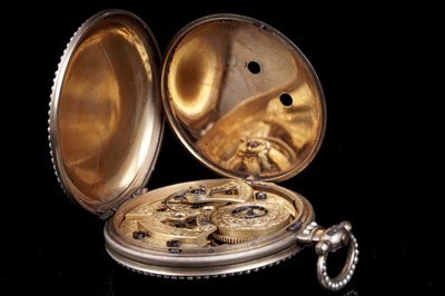 Lot 439 - Bovet Fleurier, a mid-19th Century duplex pocket watch watch, made for the Chinese market