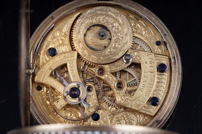 Lot 439 - Bovet Fleurier, a mid-19th Century duplex pocket watch watch, made for the Chinese market