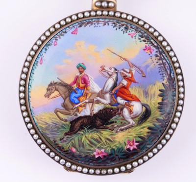 Lot 439 - Bovet Fleurier, a mid-19th Century duplex pocket watch watch, made for the Chinese market