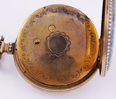Lot 439 - Bovet Fleurier, a mid-19th Century duplex pocket watch watch, made for the Chinese market