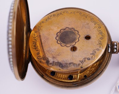 Lot 439 - Bovet Fleurier, a mid-19th Century duplex pocket watch watch, made for the Chinese market