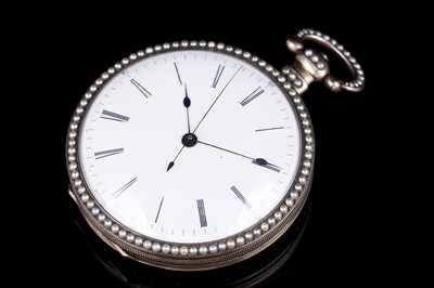 Lot 439 - Bovet Fleurier, a mid-19th Century duplex pocket watch watch, made for the Chinese market