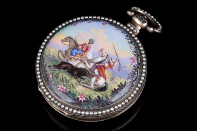 Lot 439 - Bovet Fleurier, a mid-19th Century duplex pocket watch watch, made for the Chinese market