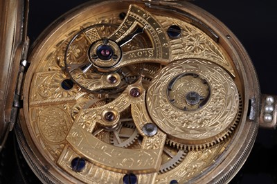 Lot 439 - Bovet Fleurier, a mid-19th Century duplex pocket watch watch, made for the Chinese market