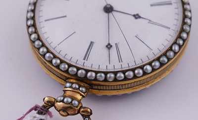 Lot 441 - Bovet Fleurier: a mid-19th Century duplex pocket watch, made for the Chinese market