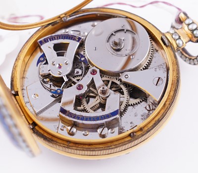 Lot 441 - Bovet Fleurier: a mid-19th Century duplex pocket watch, made for the Chinese market