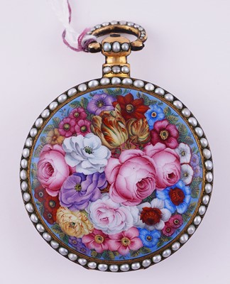 Lot 441 - Bovet Fleurier: a mid-19th Century duplex pocket watch, made for the Chinese market