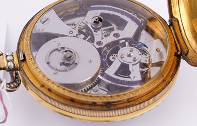 Lot 441 - Bovet Fleurier: a mid-19th Century duplex pocket watch, made for the Chinese market