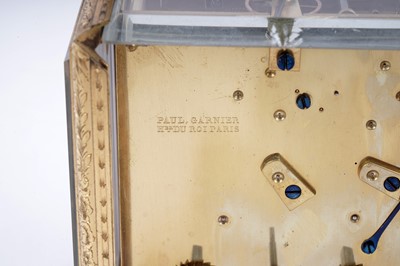 Lot 445 - A rare French petit sonnerie carriage clock by Paul Garnier, Paris