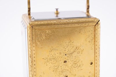 Lot 445 - A rare French petit sonnerie carriage clock by Paul Garnier, Paris