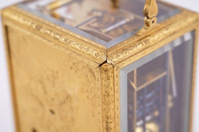 Lot 445 - A rare French petit sonnerie carriage clock by Paul Garnier, Paris