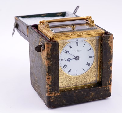 Lot 445 - A rare French petit sonnerie carriage clock by Paul Garnier, Paris