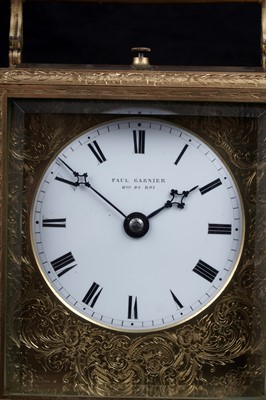 Lot 445 - A rare French petit sonnerie carriage clock by Paul Garnier, Paris
