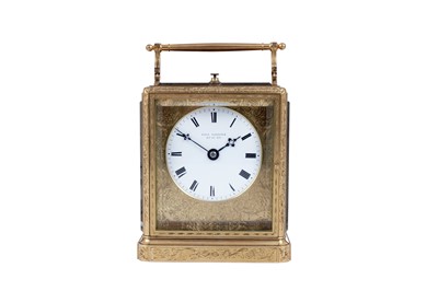 Lot 445 - A rare French petit sonnerie carriage clock by Paul Garnier, Paris