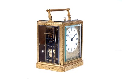 Lot 445 - A rare French petit sonnerie carriage clock by Paul Garnier, Paris
