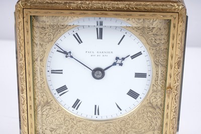 Lot 445 - A rare French petit sonnerie carriage clock by Paul Garnier, Paris