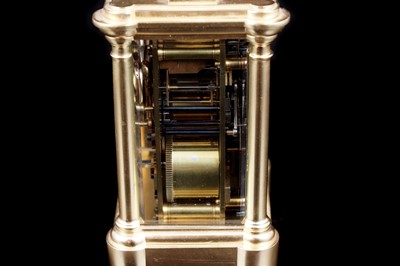 Lot 448 - French grand sonnerie carriage alarm clock, made for the Chinese market
